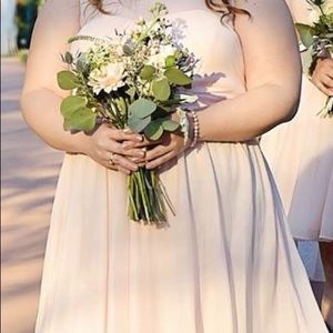 Light pink bridesmaid dress worn once